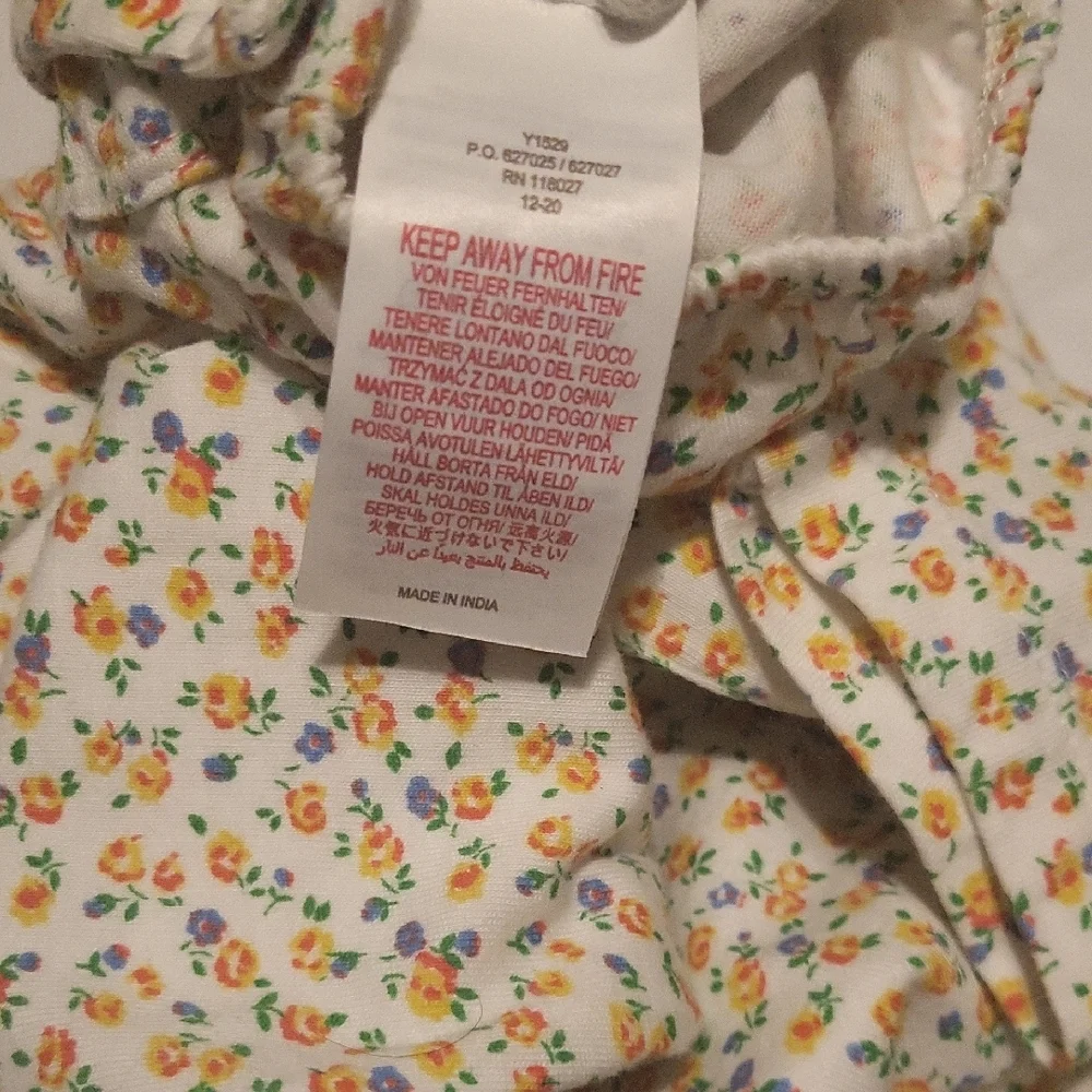 Baby Boden Cream and Orange Jumpsuit